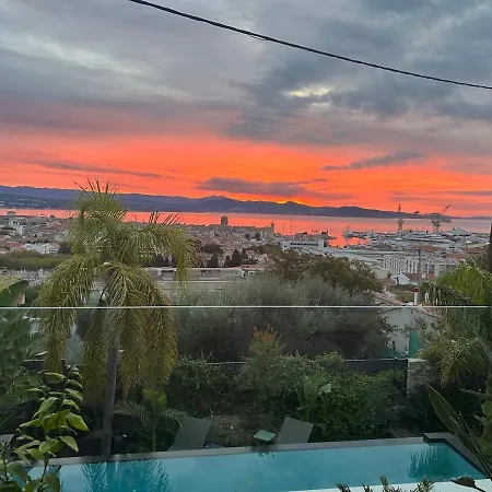 Villa Sea View Lou Miradou, Piscine,parking, Center & Beaches